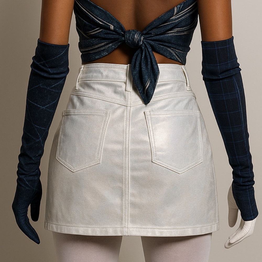 Good American Mini Opalescent Skirt